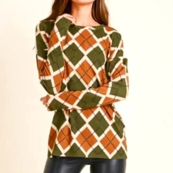 ๐๐ Argyle top - Picture 1 of 6